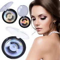 28 Styles Mink Lashes 3D Silk Protein Mink False Eyelashes Långvarig Lash Natural Makeup Laser Round Box Packaging