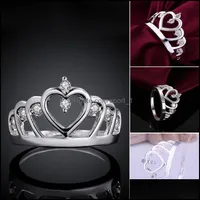 Band Rings Ring Wedding Wholes Diamond Fashion Costume Jewelry 925 Sterling Sier Women Masonic Crown Drop Delivery 2021 Sport1 Dhhyw
