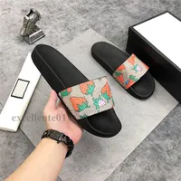 Classic Mens Womens Summer Sandals Beach Slide Casual Slippers Ladies Comfort Shoes Print Leather Flowers Bee Scuffs 36-46 With Bo303J