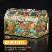 Wrap regalo 3pcs Plastic Transparent Candy Boxs Crystal Gem Jewelry Box Wedding Wedding Baby Shower Party Favors DecorationGift