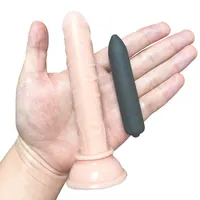 Mini Dildo für Frauen flexible realistischer Anal Butt Plug kleiner Penis Saugnapfbecher G Spot Bullet Vibrator sexy Spielzeuge
