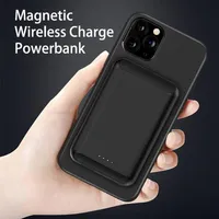 Mobile Phone Magnetic Induction Charging Power Bank 5000mah for iPhone 12 Magsafe QI Wireless Charger Powerbank Type-C Rechargeabl232P