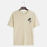 Camisetas de camisetas masculinas para pescoço redondo casual masculino Blusa estampada de manga curta Tamas de camiseta longa camisa de tartaruga longa's