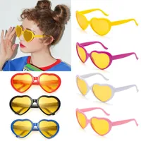 Okulary przeciwsłoneczne moda sprzedaj dobrze miłość serce kobiety rave okulary światło okulary nocne szklanki dyfrakcji szklanki