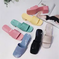 supsneaker quality Whole Brand woman slipper designer lady Sandals summer jelly slide high heel slippers luxury Casual shoes W237B
