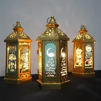 Lâmpada do Ramadã Eid Mubarak Ramadan Partido liderou lanternas penduradas 14x28cm Luzes quentes do Islã decorações de eventos muçulmanos CPA2746 SXMY23