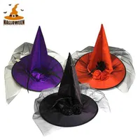 Party Hats 1Pc Halloween Witch Costumes For Kids Cosplay Masquerade Hat T220810