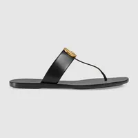 Lüks kadın erkekler severler, flip flop terlik sandal tanga slaytları tasarımcı deri taban çifte metalik toka katkı ayakkabı siz205l
