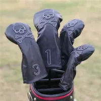 Skull Golf Woods Headcovers Covers pour Driver Fairway Putter 135H Clubs Set Heads Pu Leather Unisexe 220623