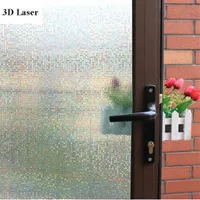 3D Statik Tutulma Yüksek Kaliteli Dekoratif Vitray Pencere Film Gizlilik Cam Çıkartmalar 60cm x 100cm244b