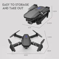 DHL E88 Pro Drone com grande angular HD 4K 1080p Dual Câmera de Altura Hold WiFi RC Dobrável Quadcopter Dron Gift Brinquedo