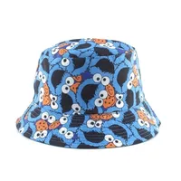 Pêcheur de pêche imprimé vintage chapeaux de dessin animé réversibles pour femmes hommes Hip Hop Hop Bucket Cap 220701