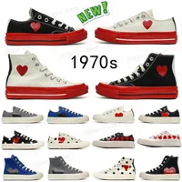2022 Classic Casual Men Womens 1970 Sapatos de lona Star t￪nis estrela Chuck 70 Chucks 1970 Big Eyes New Black Red Heart Shape