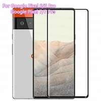 Protector de pantalla de vidrio templado a prueba de polvo de alta cobertura de aluminio para Google Pixel 7 7PRO 6 Pro 6Pro en Bag Opp Sin paquete minorista