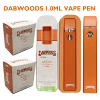 Dabwoods Disposable Vape Pen 1ml Thick Oil Pod Ceramic Coil E Cigarettes Snap In Tip Carts USB Rechargeable 280mah Battery Packaging Display Box Empty Vaporizer Pens