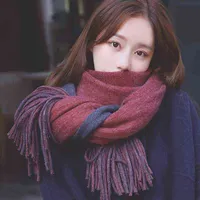 Paar sjaal vrouwelijke winter Koreaanse versie van de wilde eenvoudige lange sectie jongeren