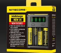 100% Authentic Nitecore NEW I4 charger Intelli Universal 1500mAh Max Output e cig Chargers for 18650 18350 26650 10440 14500 Battery with charging cable