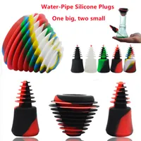 Più colorato con tubo d'acqua in silicone tappo in gomma con sacchetto di plastica Utilizzo per accessori E-cig bong in vetro di giaccino