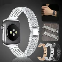 Stylish Crystal Diamond Strap for Apple Watch Band 38mm 42mm 40mm 44mm Stainless Steel Replacement Bands fit IWatch Series 6 SE 5 3215