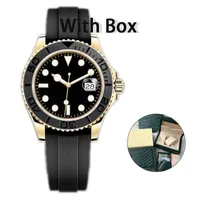 Luxurymen's Watch 40mm Black Dial Master Automatische mechanische horloges Sapphire Glass Classic Vouwband Super Luminous waterdichte polshorloge