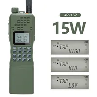 Baofeng AR 152 VHF UHF Ham Radio 15W Potente de 12000 mAh Batería Portable Juego táctico Walkie Talkie A PRC 152 Two Way 220728