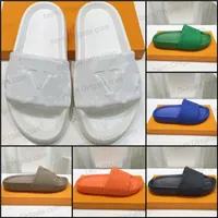 Premium kwaliteit merk pool pillow comfort dames slippers sandalen voor paar reliëf Logo PVC zomer dia's 6colors EU35-45