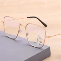 Sunglasses Anti Blue Light Progressive Multifocal Reading Glasses Metal Presbyopia Computer Goggles Vision Diopter EyewearSunglasses Sunglas