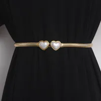 Kemerler Vintage Altın Metal Bel Zincir Kemeri Kadınlar Moda Elastik Maç Aksesuarları