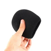 Black Replacement Handheld Microphone Mic Grill Windshield Wind Shield Sponge Foam Cover For Condenser Recording BM 800273B