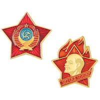 الاشتراكية خمسة نجم مدبب السوفيتي لينين بروش CCCP جميل شارة المعادن مع إكسسوارات قلم رصاص الديكور المجوهرات المجوهرات