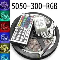 5M Flexible RGB LED Light Strip 16FT 5050 SMD 5M 300 LEDs with 44key IR REMOTE Controller337T297Z