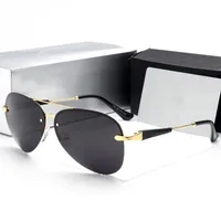 Neue polarisierte Sonnenbrille für Mann Frau Halfframe Fahren UV350 Resistent Starke Krötenspiegel Sonnenbrille mit Kiste