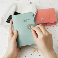 Notepads Macaron Leather Spiral Notepad PU Mini Pocket Notebook Portable Stationery Travel Journal BookNotepads
