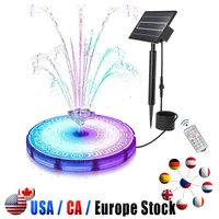 Solar Fountain Pump Novelty Lighting Solars Powered Water Fountains Pumps With 3 Nozzles Solars Bird Bath FloatingFountain for Ponds Garden OEMLED
