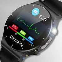 2022 Hälsa Smart Watch Men EKG + PPG Kroppstemperatur Blodtryck Hjärtfrekvens Vattentät Trådlös laddare SmartWatch 360 * 360 HD