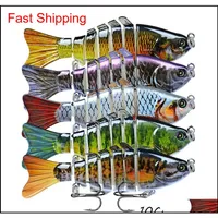5Pcs Lot Multi-Section Fish Hard Baits & Lures 15 Color Mixed 10Cm 15 5G 6# Hook Fishing Hooks Pesca Fishing Tackle Accessories Wa267c