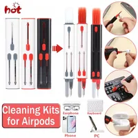 AirPod Cleaner Kit för AirPods Pro 3 2 1 Bluetooth Earphones Earbuds Cleaning Pen Brush Tangentboard Cleaning Tools
