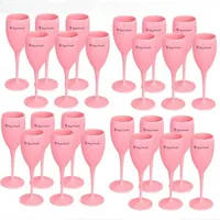 Акриловая жароя розовые апельсиновые флейты с шампанским оптовой вечеринки винные бокалы акрил