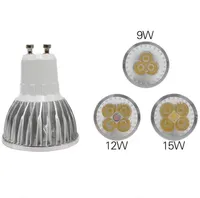Led Bulb Light Spotlight GU10 E27 E14 3000K 4000K 6500k MR16 DC12V 9W 12W 15W Replace Halogen Lamp AC110 220V Energy Saving