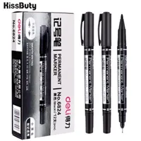 9pcs Set Permanent Paint Marker Pen Oily Waterproof Black Pens for Tyre Markers Quick Drying Signature Pen Stationery Supplies 220614