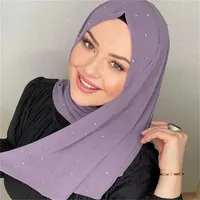 Islamico perla chiffon hijab abaya hijabs per donna abayas donna jersey sciarpa abito musulmano turbanti torbano testa istantanea scialle 220816
