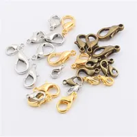MIC NEW 10MM 12MM 14MM 16MM 18MM SILVER GULD BRONSE PLATED Legering Lobster Clasps Clasps2183