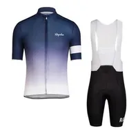 Rapha Summer Mens Short Sleeve Cycling Jersey Bike Wear Clothes Bib Set Mtb Uniform Pro Cykelkl￤der Cykel Maillot XS-4XL ZE234B