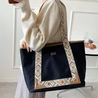 Evening Bags Teenager Canvas Fabric Boho Chic Gypsy Hippie Top-handle Tote Bag Female Casual Aztec Big Capacity Size Shopping Shopper