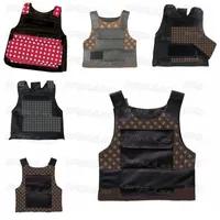 Mens Womens Protective Vest Vintage Letters Flower Tactical Vests Outdoor Motorcycle Leather Tanks Cool Fashion Tank Tops