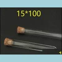 Packing Bottles Office School Business Industrial Plastic Test Tube With Cork Stopper 4-Inch 15X100Mm 11Ml Cl Dhxcl