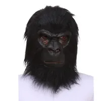 X-Merry Toy für Erwachsene Tier Schimpanse Affe Affe Maske Kohlekleid Latex Maske Halloween Prop 272o