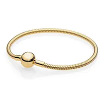 أساور الأفعى المطلية بالذهب مع الأساور الفضية مع Clasp Round 2018 New Fashion Silver 925 Bracelets for Women Pandora Bracelet270o