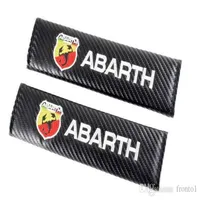 Car Accessories Safety Belt Cover Carbon Fiber Seat Belt Cover for Abarth 500 Fiat Universal Shoulder Pads Car Styling 2pcs lot293B