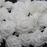 10pcs-100pcs Pe White PE Foam Flower Head Artificial Rose para el hogar Decorativos Decoración de Decoración de Diy Decoración de DIY1277O